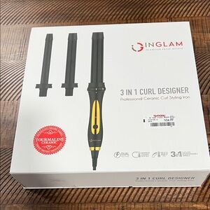 INGLAM Black and Gold 3-in-1 Curl Designer